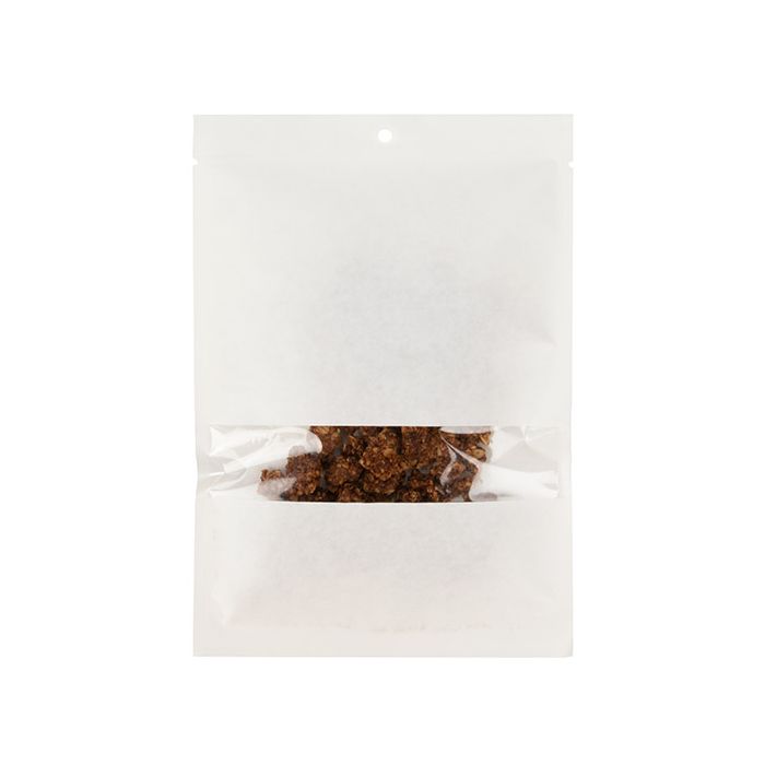 Klappenbeutel Kraftpapier Weiß Umweltfreundlich 152x229 mm Verschließbar mit Fenster - 100 Stk