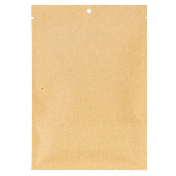 Öko Papierbeutel Flach Kraftpapier/Bioplastik 85x105mm - 100 Stk