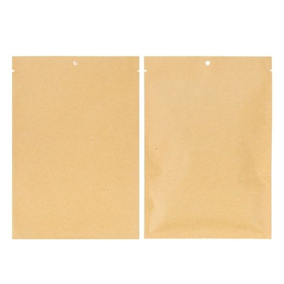 Papierbeutel Flach Kraftpapier/Plastic 8,5x10,5 cm - 100 Stk