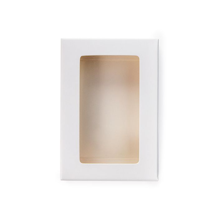 Pappschachteln mit Fenster 70x21x103mm | Weiß - 25 Stk