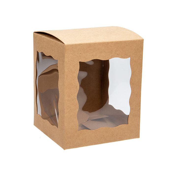 3 Sided Window Box Kraft 102x102x117mm