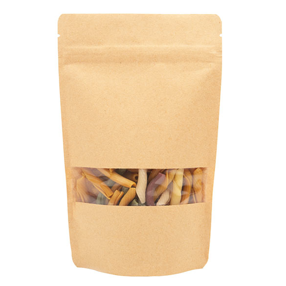 Standbodenbeutel Kraftpapier 130x70x205mm | 110 Gramm - 100 Stk