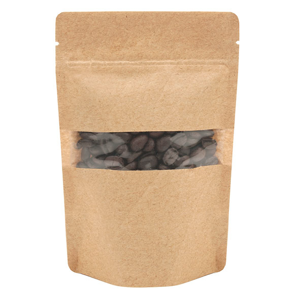 Standbodenbeutel Kraftpapier 102x60x152mm | 57 Gramm - 100 Stk