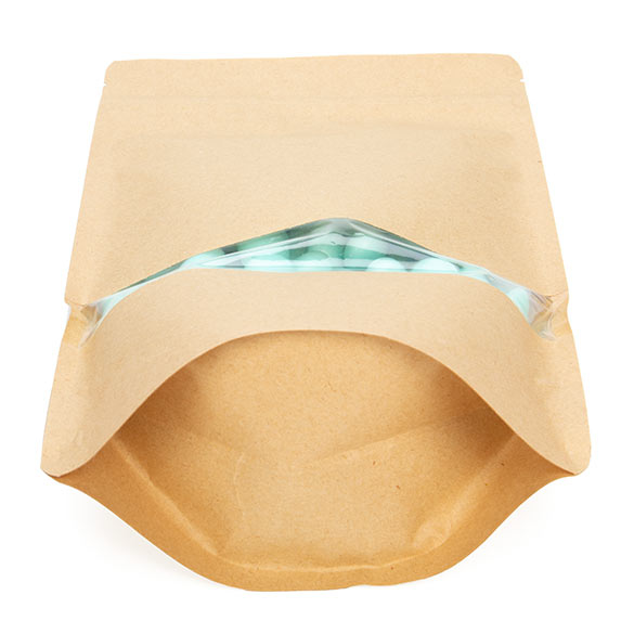 Standbodenbeutel Kraftpapier 170x90x285mm | 340 Gramm - 100 Stk