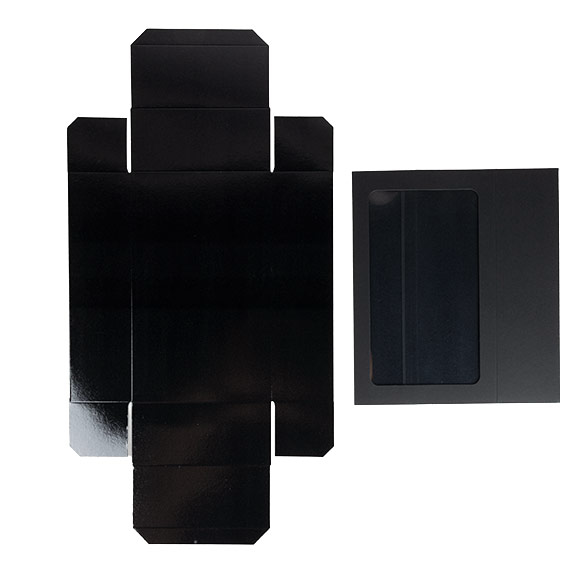Zweiteilige Papierschachtel Schwarz 21x12,7x5,7cm - 25 Stück