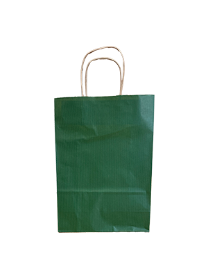 Papiertragetaschen Dunkel Grün 220+100x310mm - 50 Stk