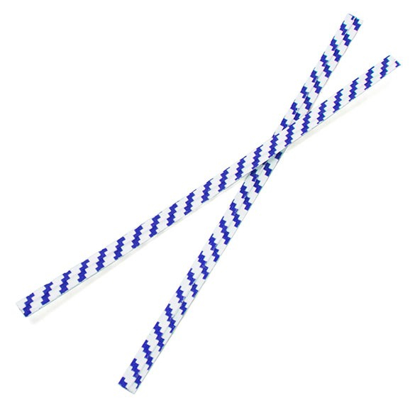 Verschluss-Streifen 102x4mm Papier Weiß/Blau gestreift - 1,000 Stk