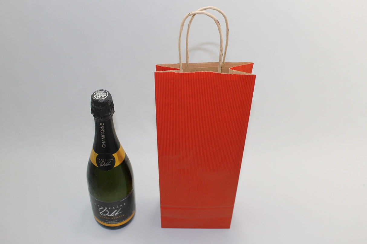 Paper Wine Gift Bags Dk Red 140x80x390mm