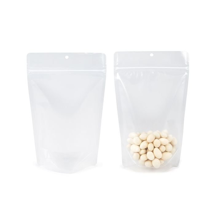 Recycelbare Standbodenbeutel Transparent | RETAIN™ | 225 Gramm | 149x89x232mm - 100 Stk