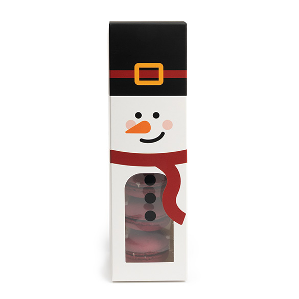 Schneemann Papierschachtel mit Fenster 5,7x5,7x20,3cm - 25 Stück