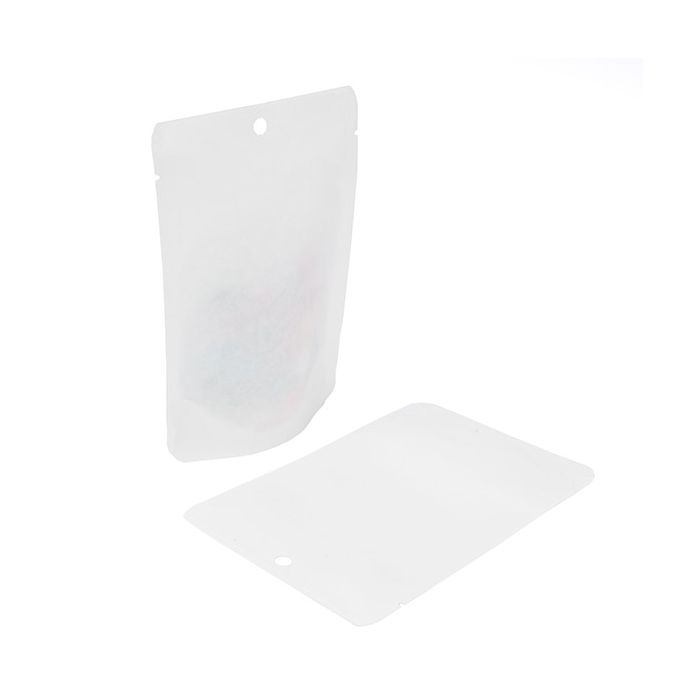 Standbodenbeutel Kraftpapier Weiß Umweltfreundlich 102x60x152 mm - 100 Stk
