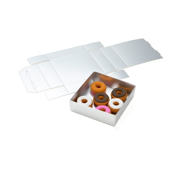 Silver Kraft Gift Boxes Bottom 79x25x83mm