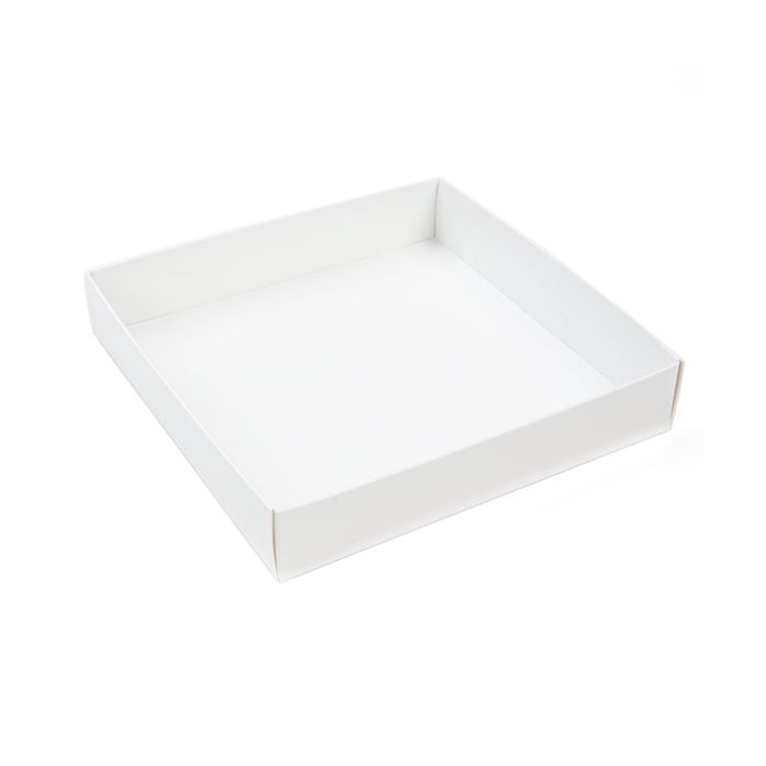 Paper Box Bottom Matte White 130x25x133mm