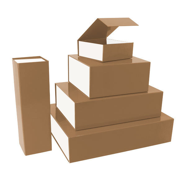 Magnet boxes 140x145x57mm Brown/white