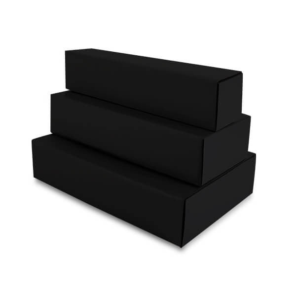 Weinflaschenkisten 240x80x360mm Schwarz - 30 Stk