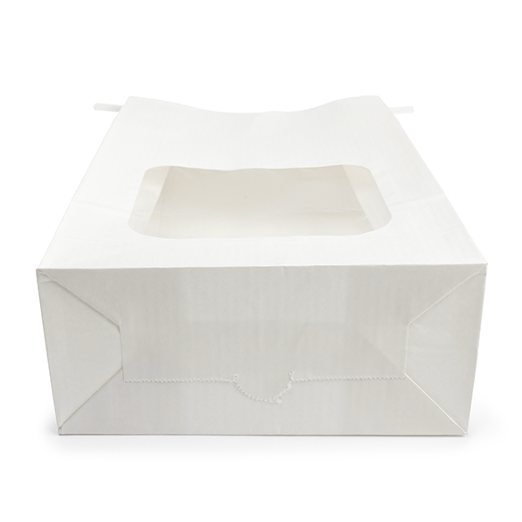 Blockbodenbeutel Weiß 15,2x7x26,7cm - 100 Stück