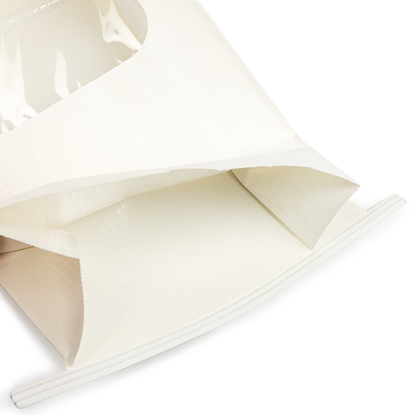 Blockbodenbeutel Weiß 15,2x7x26,7cm - 100 Stück
