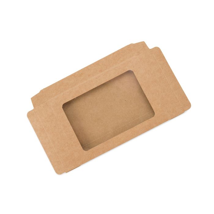 Pappschachteln Kraftpapier | mit Fenster | 125x13x168mm - 25 Stk