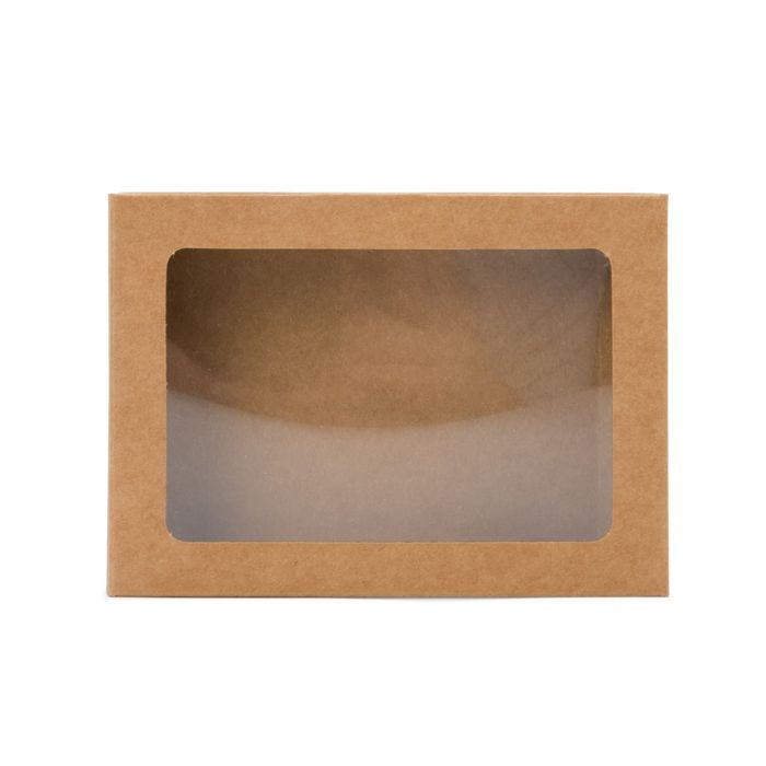 Kraft Gift Boxes with Window 135x16x185mm