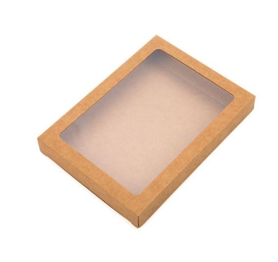 Kraft Gift Boxes with Window 115x22x150mm