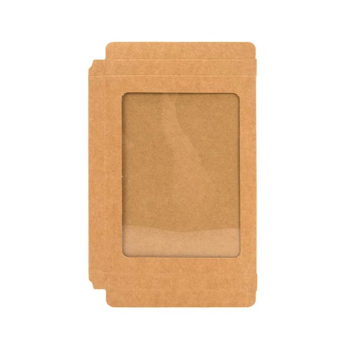 Pappschachteln Kraftpapier | mit Fenster | 135x16x185mm - 25 Stk