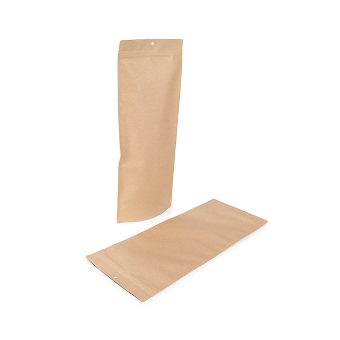 Standbodenbeutel Kraftpapier 17,8x6x43,2 cm - 100 Stk
