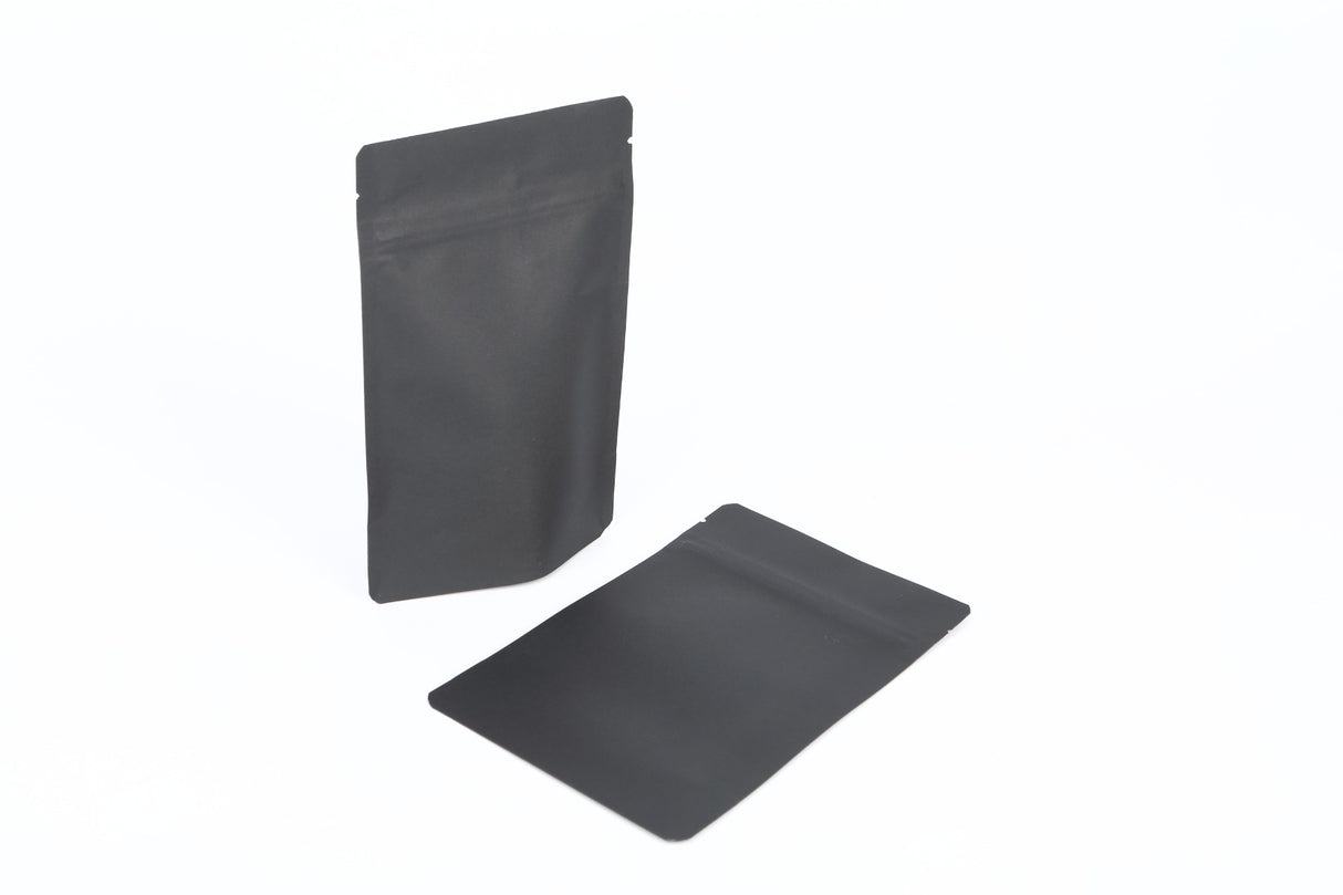 Eco Stand Up Pouches Black Kraft 80x50x130mm