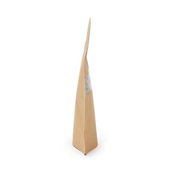 Standbodenbeutel Kraftpapier 80x50x130mm | 28 Gramm mit Aufhängeloch - 100 Stk