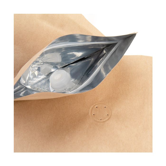 Standbodenbeutel Kraftpapier 130x79x206mm | 113 Gramm | mit Ventil - 100 Stk