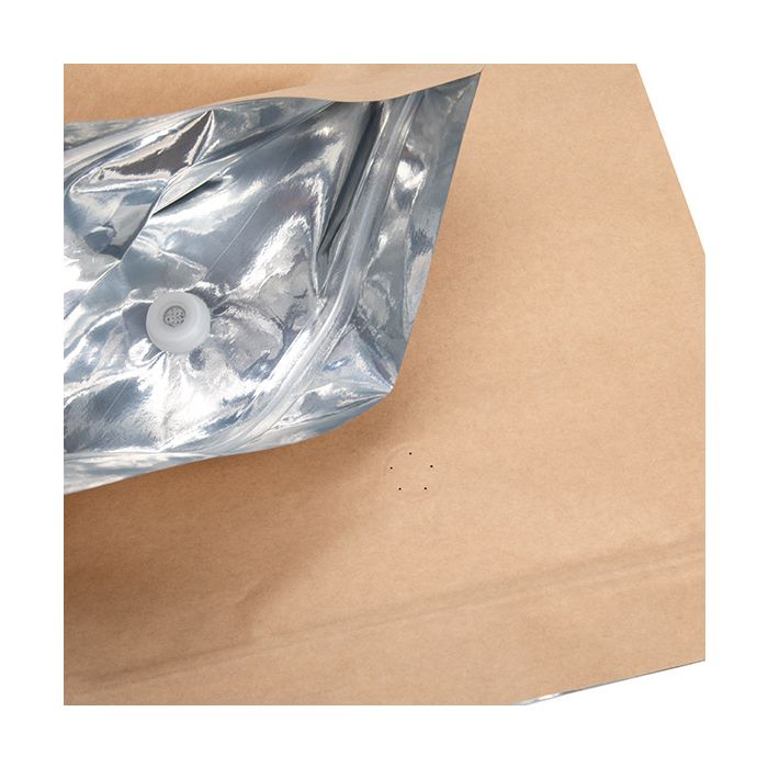 Standbodenbeutel Kraftpapier 229x121x343mm | 450 Gramm | mit Ventil - 100 Stk