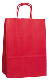 Paper Carry Bags Red 180+80x240mm 