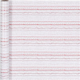 Gift wrap, red, white, doodles, W: 70 cm, 80 g, 4 m/ 1 roll [HOB