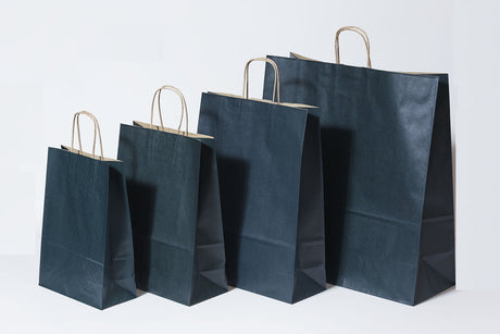 Paper Carry Bags Dk Blue 220+100x310mm 