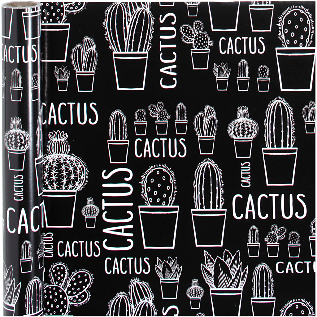 Geschenkpapier Kaktus 50cm x 5m | 80g - 1 Rolle
