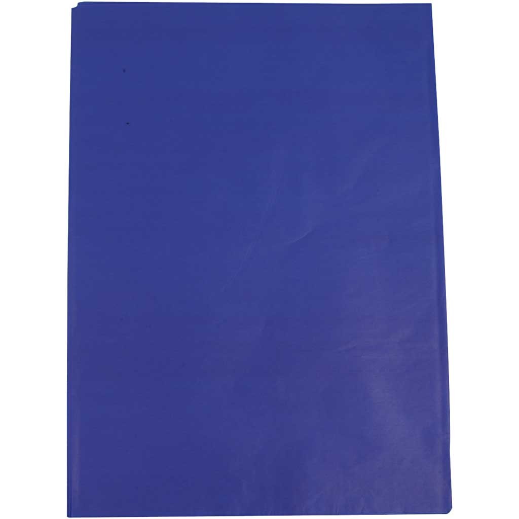 Seidenpapier, Blatt 50x70 cm, 14 g, Blau, 25Bl.