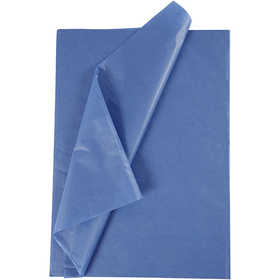 Seidenpapier, Blatt 50x70 cm, 14 g, Blau, 25Bl.
