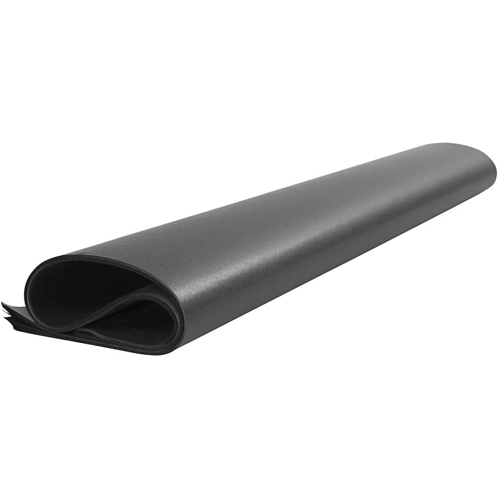 Seidenpapier, Blatt 50x70 cm, 14 g, Schwarz, 25Bl.