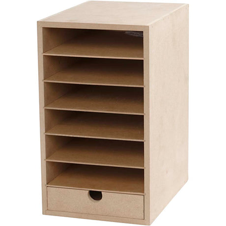 Storage Cabinet Wood White Drawer for A5 Paper 