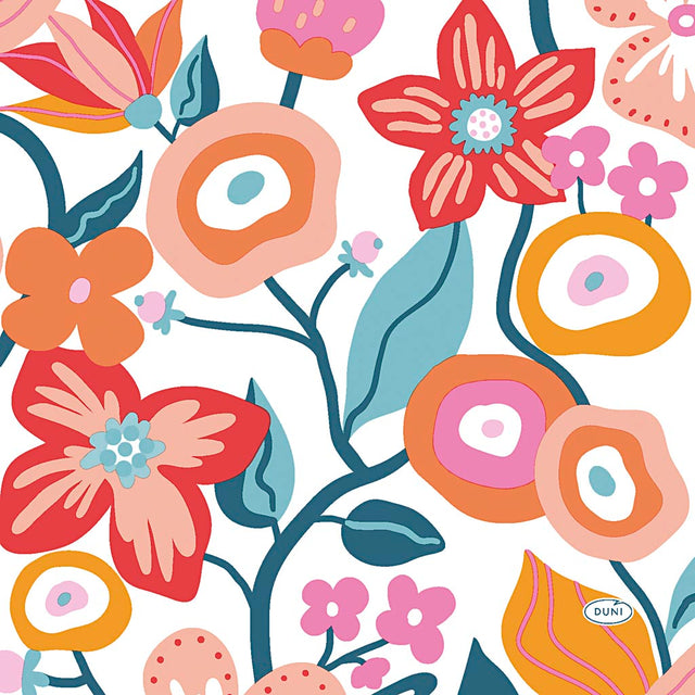 Table Napkins, Mexican Flowers, size 33x33 cm 