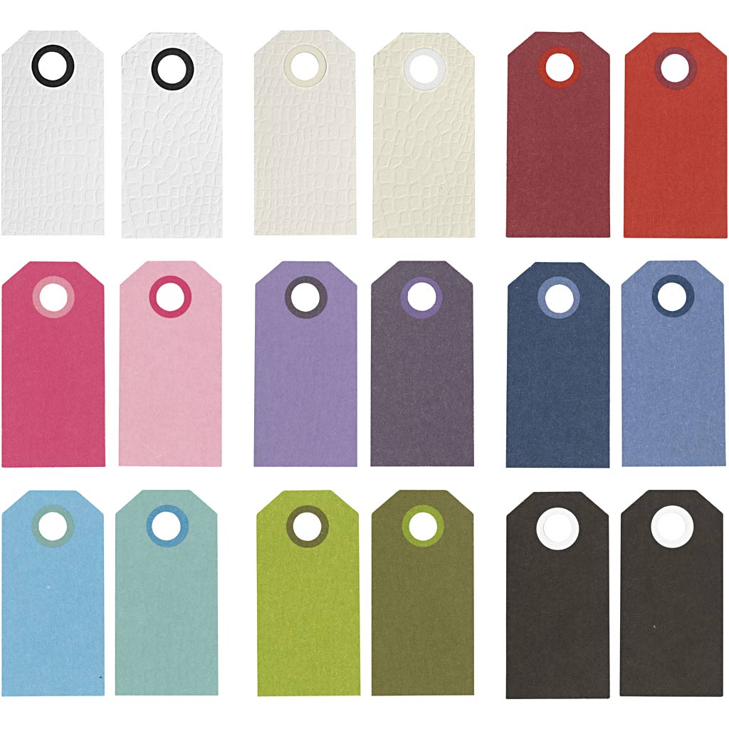 Manila Labels div. colours 30x60mm 