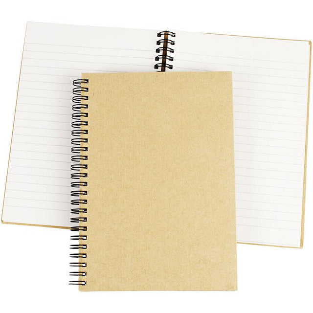 Spiral Bound Notebook, brown, A5, 60 g 