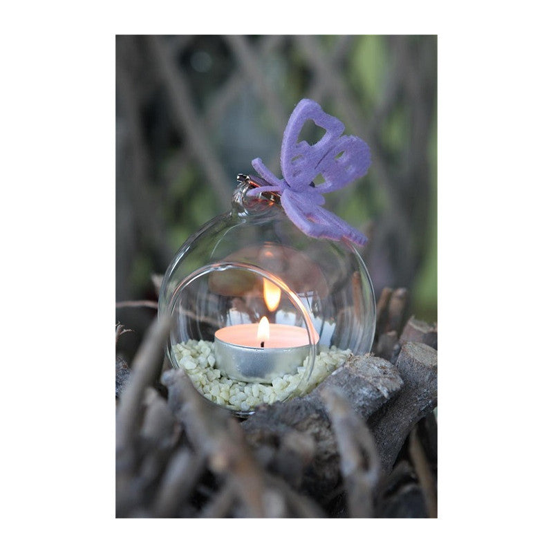 Glaskugel für Teelicht Ø 12 cm x 12,5 cm - 4 Stück