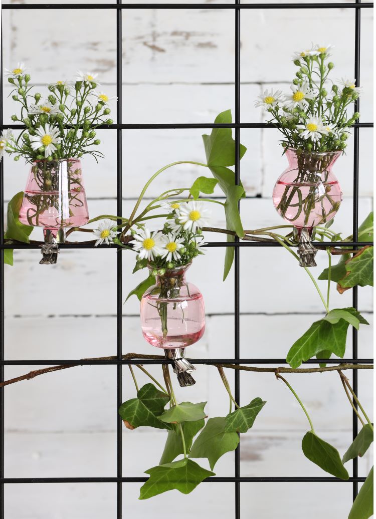 Vasen auf Clip Rosa Ø4mm - 3 Stk