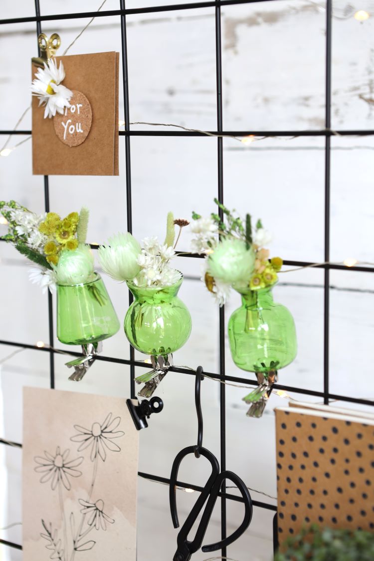 Vasen auf Clip Grün Ø4mm - 3 Stk