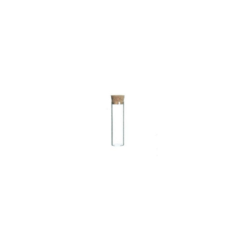 Reagenzgläser mit flachem Boden und Korken, H. 10 cm, Ø 2 cm - 12 Stück