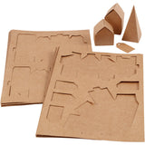 Gestanzte Häuser und Bäume aus Karton, H: 5,7-10 cm cm, 1 Set