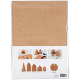 Gestanzte Häuser und Bäume aus Karton, H: 5,7-10 cm cm, 1 Set