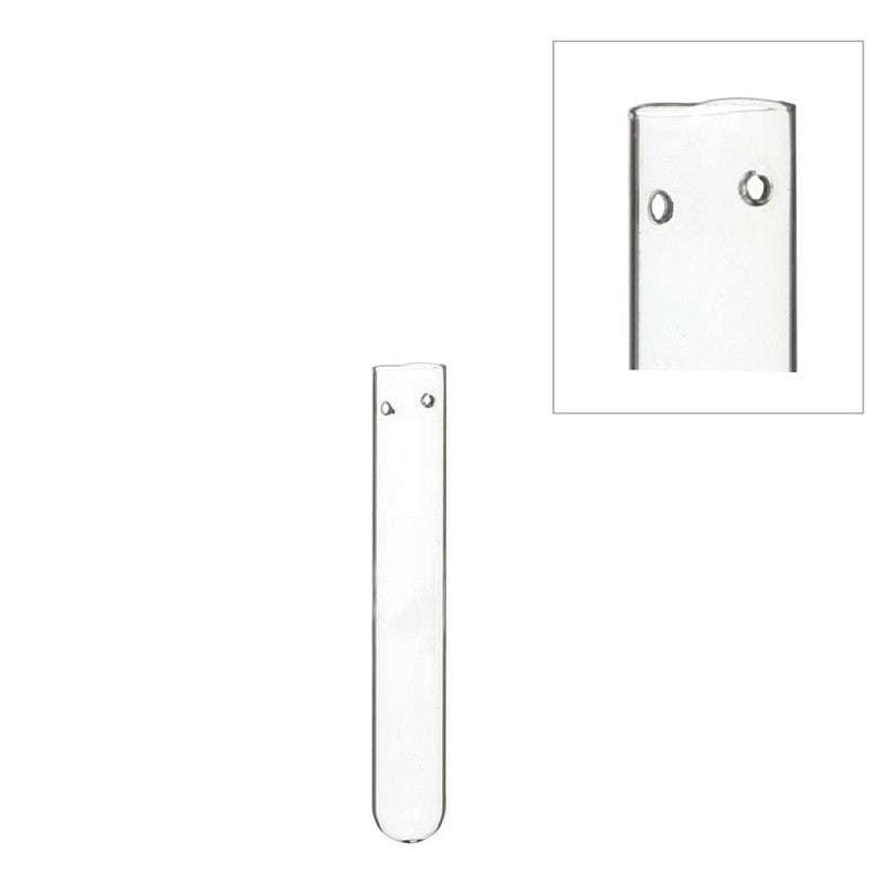 Reagenzgläser mit 2 Löchern, Ø 1,5 cm, H. 10 cm - 12 Stück