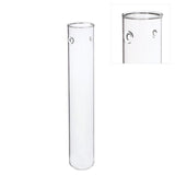 Glas-Reagenzgläser Ø 3 cm, H. 20 cm, mit 2 Löchern - 6 Stück
