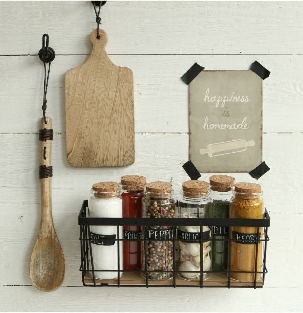 Glas-Speicherzylinder mit Kork 4.5x12.5cm - 6 Stk